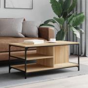 vidaXL Soffbord sonoma-ek 100x50x45 cm konstruerat trä