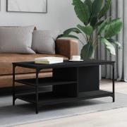 vidaXL Soffbord svart 100x50x45 cm konstruerat trä