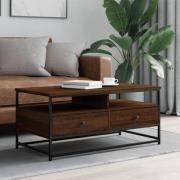 vidaXL Soffbord brun ek 100x51x45 cm konstruerat trä