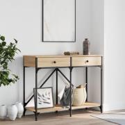 vidaXL Avlastningsbord sonoma ek 100x39x78,5 cm konstruerat trä