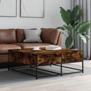 vidaXL Soffbord rökfärgad ek 100x99x40 cm konstruerat trä
