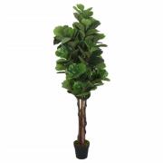 vidaXL Konstväxt fikonträd 232 blad 180 cm grön