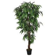 vidaXL Konstväxt mangoträd 1050 blad 200 cm grön