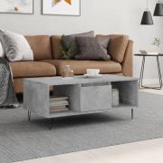 vidaXL Soffbord betonggrå 90x50x36,5 cm konstruerat trä