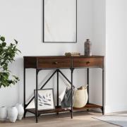 vidaXL Avlastningsbord brun ek 100x39x78,5 cm konstruerat trä