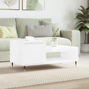 vidaXL Soffbord vit högglans 100x50x45 cm konstruerat trä