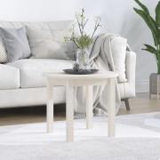 vidaXL Soffbord vit Ø 55x45 cm massiv furu