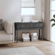 vidaXL Konsolbord grå 114x40x75 cm massiv furu