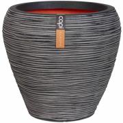 Capi Vase Nature Rib avsmalnande 42x38 cm antracit KOFZ362