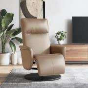 vidaXL Reclinerfåtölj med fotstöd cappuccino konstläder