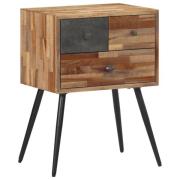 vidaXL Sängbord 47x31,5x60 cm massiv teak