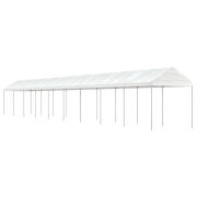 vidaXL Paviljong med tak vit 20,07x2,28x2,69 m polyeten