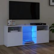 vidaXL TV-bänk med LED-belysning vit 120x30x50 cm