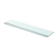 vidaXL Hyllplan 2 st glas genomskinlig 80x15 cm