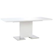 vidaXL Utdragbart matbord vit högglans 180x90x76 cm MDF