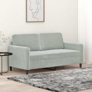 vidaXL 2-sitssoffa ljusgrå 140 cm sammet