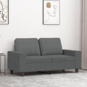 vidaXL Soffa 2-sits mörkgrå 120 cm tyg