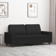 vidaXL 2-sitssoffa svart 140 cm tyg