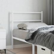 vidaXL Huvudgavel metall vit 90 cm