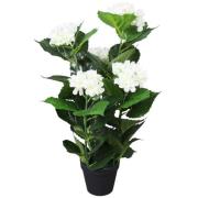 vidaXL Konstväxt Hortensia med kruka 60 cm vit