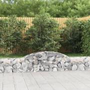 vidaXL Gabion bågformad 13 st 300x30x40/60 cm galvaniserat järn