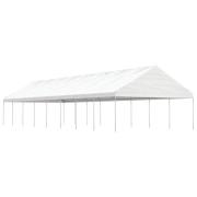 vidaXL Paviljong med tak vit 17,84x5,88x3,75 m polyeten