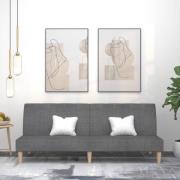 vidaXL Bäddsoffa 2-sits ljusgrå tyg