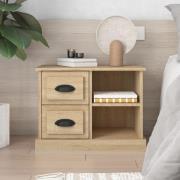 vidaXL Sängbord sonoma-ek 60x35,5x45 cm