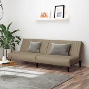 vidaXL Bäddsoffa 2-sits cappuccino konstläder