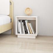 vidaXL Sängbord vit 40x30x40 cm massiv furu