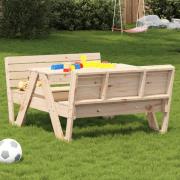 vidaXL Picknickbord för barn 88x122x58 cm massiv furu