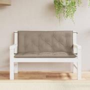 vidaXL Bänkdynor för trädgården 2st Taupe 120x50x7cm oxfordtyg