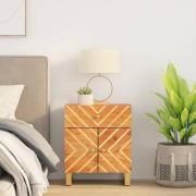 vidaXL Sängbord brun och svart 50x33x60 cm massivt mangoträ