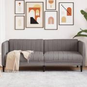 vidaXL Soffa 3-sits taupe tyg