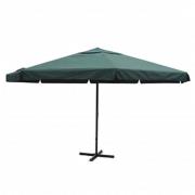 vidaXL Parasoll aluminium grön 500 cm