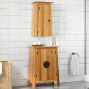vidaXL Badrumsmöbler 2 delar massiv furu