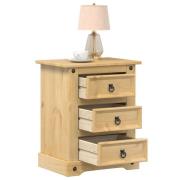 vidaXL Sängbord Corona 53x39x66 cm massiv furu