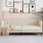 vidaXL Chesterfieldsoffa 2-sits linne