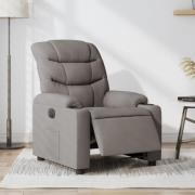 vidaXL Elektrisk reclinerfåtölj taupe tyg