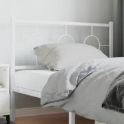 vidaXL Ersättningsgavel metall vit 107 cm