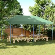 vidaXL Pop-Up hopfällbart partytält 580x292x315 cm grön