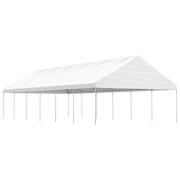 vidaXL Paviljong med tak vit 13,38x5,88x3,75 m polyeten