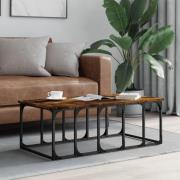 vidaXL Soffbord rökfärgad ek 100x50x35,5 cm konstruerat trä