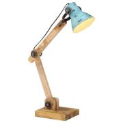 vidaXL Skrivbordslampa 25 W nött blå 23x18x96 cm E27