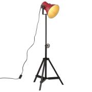 vidaXL Golvlampa 25 W nött röd 35x35x65/95 cm E27