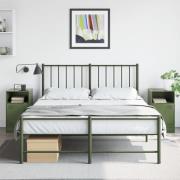 vidaXL Sängskåp 2 st olivgrön 34,5x39x62 cm stål
