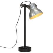 vidaXL Skrivbordslampa 25W vintage silver 15x15x55 cm E27