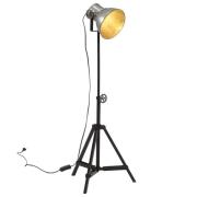 vidaXL Golvlampa 25 W vintage silver 35x35x65/95 cm E27