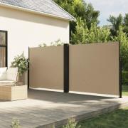 vidaXL Infällbar sidomarkis beige 160x1200 cm