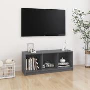 vidaXL Tv-bänk grå 104x33x41 cm massiv furu